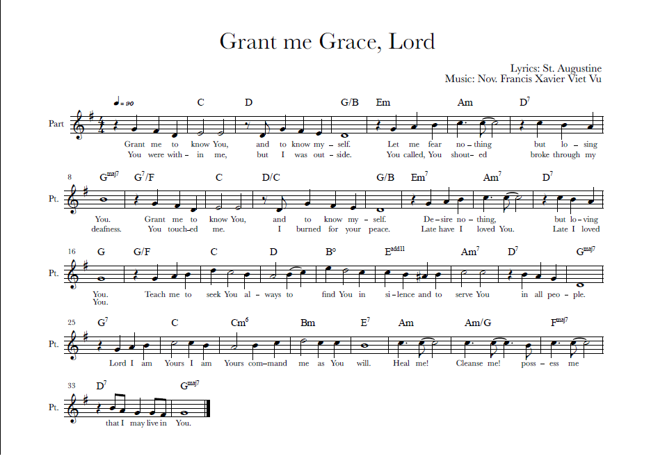 Grant Me Grace, Lord